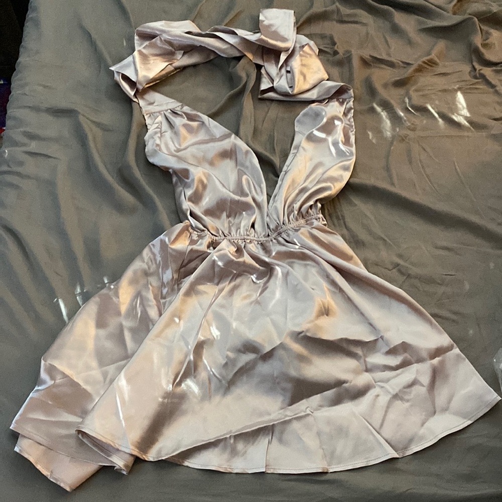NWT Rose Gold Silky Dress